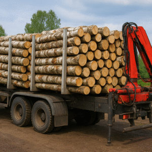 Stammholz Birke – ganze LKW-Ladung (40 RM) | regionales PEFC-Brennholz